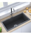 Handmade Kitchen Sink Black Stainless Steel