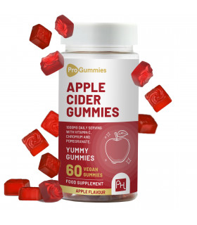 Vegan Apple Cider Vinegar Gummies | Apple Flavour | High Strength 1000mg with Vitamin C, Chromium and Pomegranate