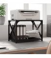vidaXL Printer Stand 2-Tier Black 44x26x31.5 cm Engineered Wood