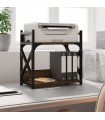 vidaXL Printer Stand 2-Tier Brown Oak 40x20x40 cm Engineered Wood