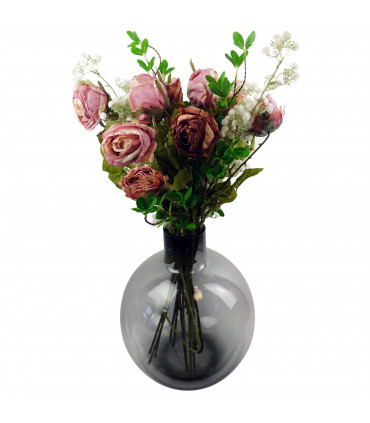 70cm Artificial Dark Pink Rose