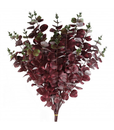 100cm Artificial Eucalyptus Foliage Burgundy