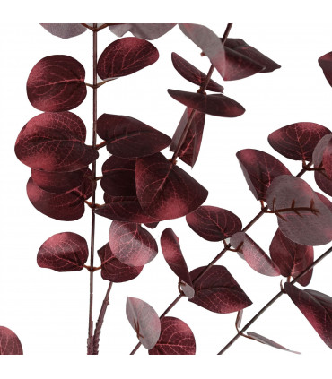 Pack of 6 x 100cm Artificial Eucalyptus Foliage Burgundy