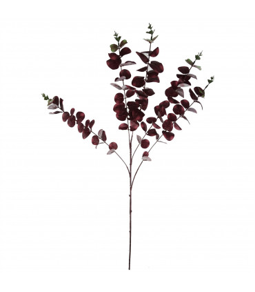 Pack of 6 x 100cm Artificial Eucalyptus Foliage Burgundy