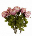 Pack of 6 x 70cm Artificial Light Pink Rose