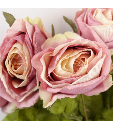 Pack of 6 x 70cm Artificial Light Pink Rose