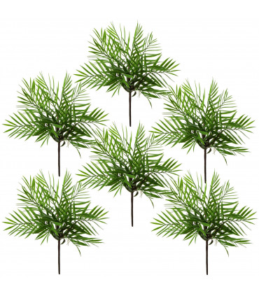 6 x 40cm Artificial Bamboo Palm Bush Plant