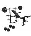 Folding Weight Bench Dumbbell Barbell Set Home Gym