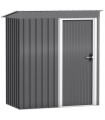 Outsunny 5 x 3ft Garden Storage Shed Sliding Door Sloped Roof Tool, Grey