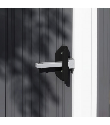 Outsunny 5 x 3ft Garden Storage Shed Sliding Door Sloped Roof Tool, Grey