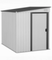 Outsunny 5 x 7FT Garden Shed with Foundation Lean to Metal Tool Shed White