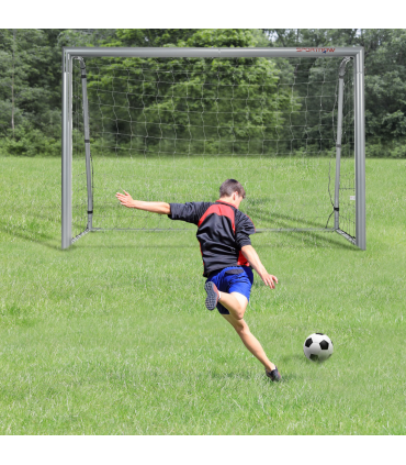 SPORTNOW 8ft x 5ft Football Goal, Simple Set Up Football Training Net