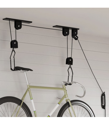 vidaXL Bike Hoists with Ceiling Mount 2 pcs 20 kg