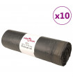 vidaXL Bin Bags with Drawstrings 250 pcs Black 60 L