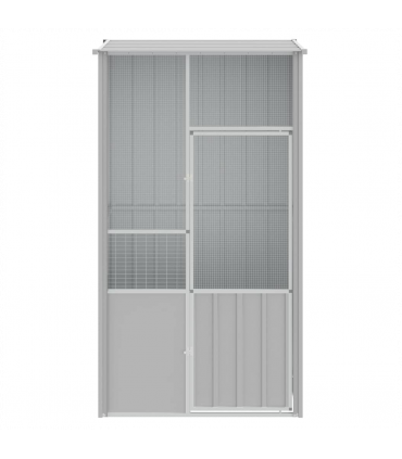 vidaXL Bird Cage Grey 115x78x200 cm Galvanised Steel