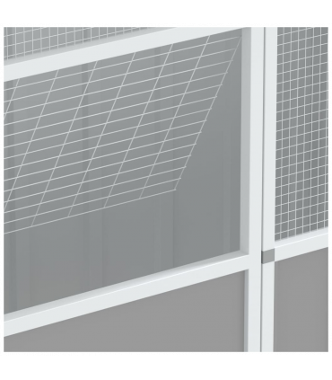 vidaXL Bird Cage Grey 115x78x200 cm Galvanised Steel