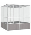 vidaXL Bird Cage Grey 213.5x217.5x211.5 cm Galvanised Steel