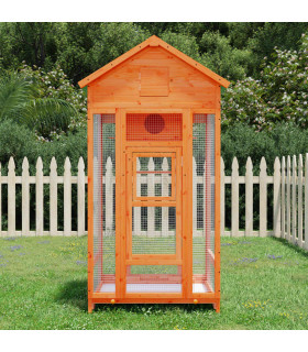 vidaXL Bird House Brown 91.5x53x170 cm Solid Wood Pine