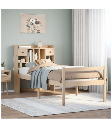 vidaXL Bookcase Bed without Mattress 100x200 cm Solid Wood Pine
