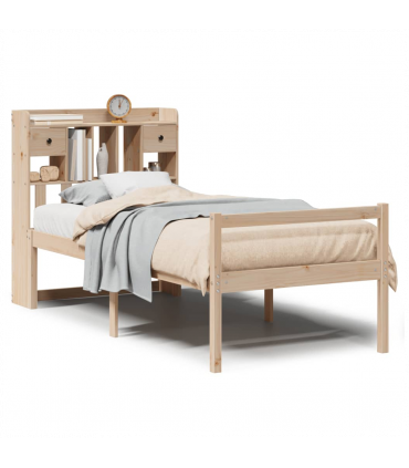 vidaXL Bookcase Bed without Mattress 100x200 cm Solid Wood Pine