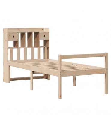 vidaXL Bookcase Bed without Mattress 100x200 cm Solid Wood Pine
