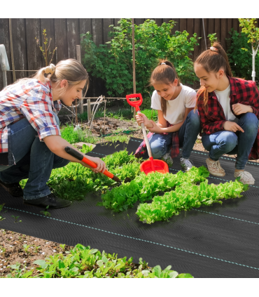 Outsunny 2m x 90m Weed Control Membrane, Heavy Duty Weed Barrier Fabric