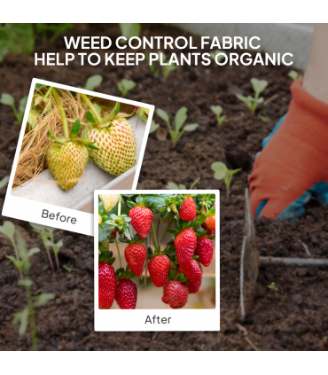 Outsunny 2m x 90m Weed Control Membrane, Heavy Duty Weed Barrier Fabric