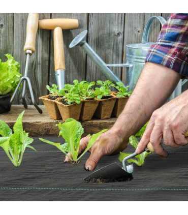 Outsunny 2m x 90m Weed Control Membrane, Heavy Duty Weed Barrier Fabric