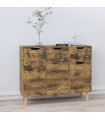 Sideboard Smoked Oak 90x30x72 cm Engineered Wood