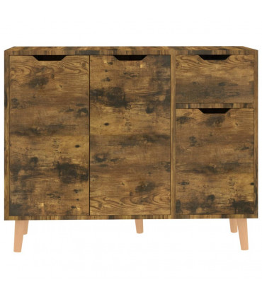 Sideboard Smoked Oak 90x30x72 cm Engineered Wood