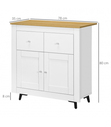 Sideboard Storage Cabinet Freestanding Kitchen Cupboard with Drawers