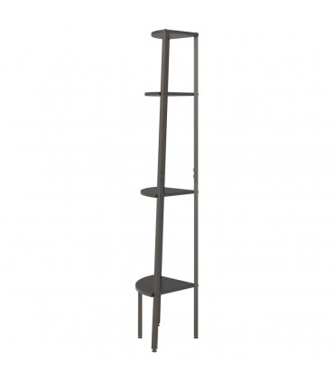 vidaXL 4-Tier Corner Shelf Black 45.5x31.5x150 cm