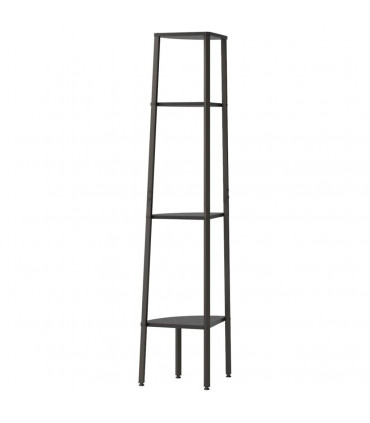 vidaXL 4-Tier Corner Shelf Black 45.5x31.5x150 cm