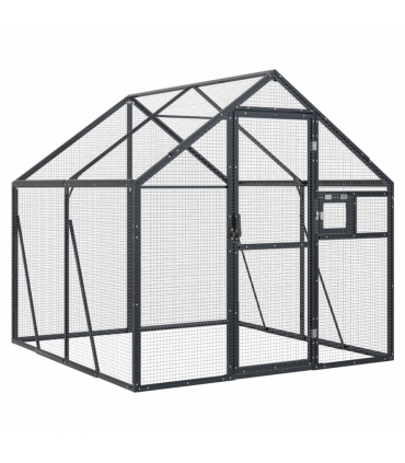 vidaXL Aviary Anthracite 1.79x2x1.85 m Aluminium