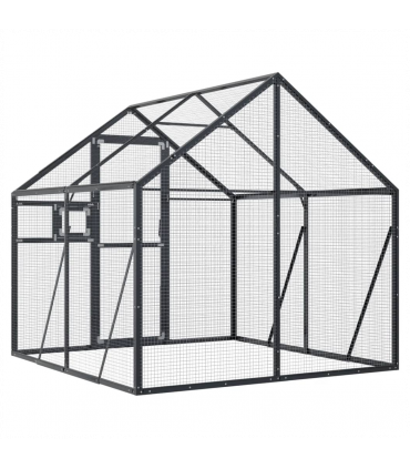 vidaXL Aviary Anthracite 1.79x2x1.85 m Aluminium