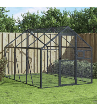 vidaXL Aviary Anthracite 1.79x3x1.85 m Aluminium