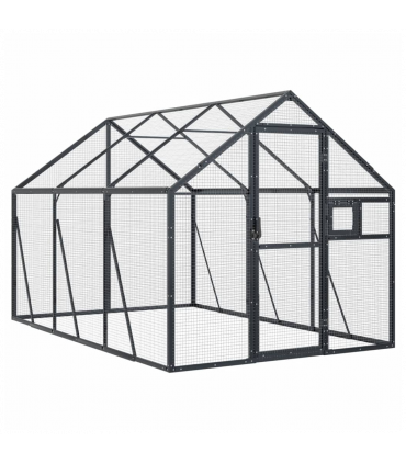 vidaXL Aviary Anthracite 1.79x3x1.85 m Aluminium