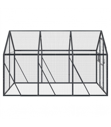 vidaXL Aviary Anthracite 1.79x3x1.85 m Aluminium