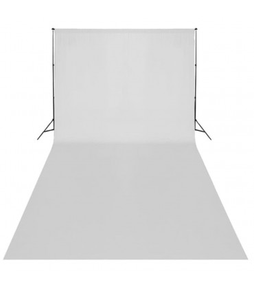 vidaXL Backdrop Cotton White 600x300 cm