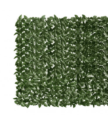 vidaXL Balcony Screen with Dark Green Leaves 500x150 cm