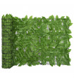 vidaXL Balcony Screen with Green Leaves 400x75cm