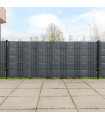 vidaXL Balcony Screens 10 pcs Anthracite 255x19 cm Poly Rattan