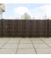vidaXL Balcony Screens 10 pcs Brown and Black 255x19 cm Poly Rattan