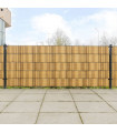 vidaXL Balcony Screens 10 pcs Light Brown 255x19 cm Poly Rattan