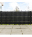 vidaXL Balcony Screens 5 pcs Black 255x19 cm Poly Rattan