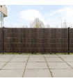 vidaXL Balcony Screens 5 pcs Brown and Black 255x19 cm Poly Rattan
