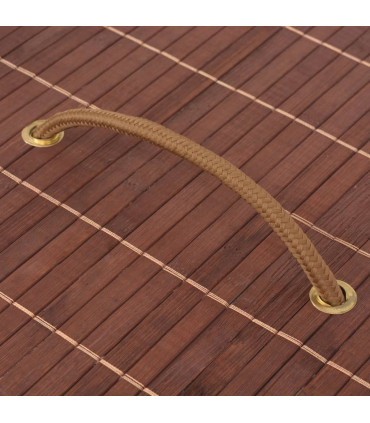 vidaXL Bamboo Laundry Bin Rectangular Brown