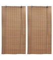 vidaXL Bamboo Roller Blinds 2 pcs 80 x 160 cm Brown