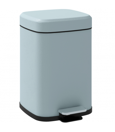 HOMCOM 12L Kitchen Pedal Bin, Metal Rubbish Bin with Soft-close Lid, Light Green