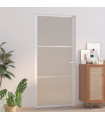 vidaXL Interior Door 93x201.5 cm White Matt Glass and Aluminium